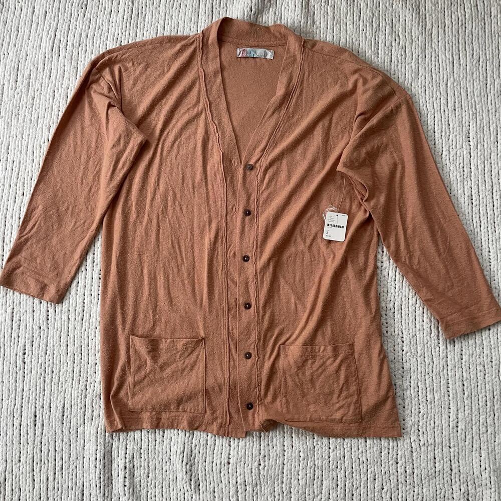NWT Free People Beach Women's Salmon Cotton Cardigan - Size Small